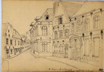 1908-1941. Croquis de voyages. 'rue Eugène-Guillaume' [sic], rue Edmond-Guillaume, Valenciennes (Nord) : croquis en pers., n.d.