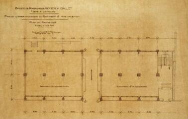 1912-1933. Usine Nord pour Roger et Gallet, Levallois-Perret : plan d'agrandissement du bâtiment G, rue de Valentin, 15 mai 1930.